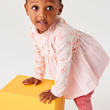 Load image into Gallery viewer, Pale Pink Bunny Long Sleeve Blouse (3mths-6yrs)