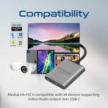 Load image into Gallery viewer, PROMATE 4K High Definition USB-C to Dual HDMI Adapter