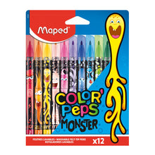 Load image into Gallery viewer, MAPED COLOR’PEPS MONSTER FELT PENS X12