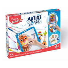 Load image into Gallery viewer, Artist Board Maped Dessins Effacables Ardoise Transparent Masks 907101