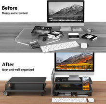 Load image into Gallery viewer, Twin Deck Monitor Stand
