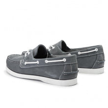 Load image into Gallery viewer, Men's Boat Shoes Nubuck Blue Nubuck Leather