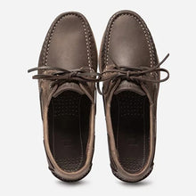 Load image into Gallery viewer, Men's Boat Shoes Brown and Beige Leather
