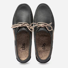 Load image into Gallery viewer, Men's Boat Shoes Carbon Grease Leather