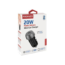 Load image into Gallery viewer, PROMATE 20W Mini Car Charger with Power Delivery