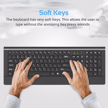 Load image into Gallery viewer, Ultra-Slim Ergonomic Wireless Keyboard & Mouse Combo