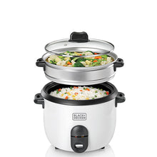 Load image into Gallery viewer, BLACK+DECKER 1.8 L Non Stick Rice Cooker with Glass Lid