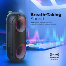 Load image into Gallery viewer, VERTUX RUMBA.BLACK With ''AuraSync'' LED Lights Water Resist Speaker