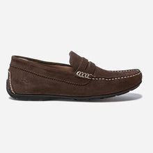 Load image into Gallery viewer, Men's Brown Velvet Leather Moccasins