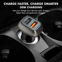 Load image into Gallery viewer, QC 3.0 Car Charger with 30-Watt Dual USB Ports