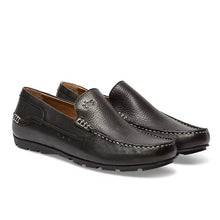 Load image into Gallery viewer, Men's black leather loafers