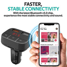 Load image into Gallery viewer, Car Wireless FM Modulator With Quick Charge 3.0 Port