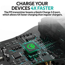 Load image into Gallery viewer, Car Wireless FM Modulator With Quick Charge 3.0 Port