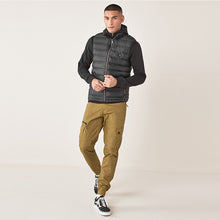 Load image into Gallery viewer, Tan Brown Slim Fit Stretch Utility Trousers