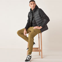 Load image into Gallery viewer, Tan Brown Slim Fit Stretch Utility Trousers