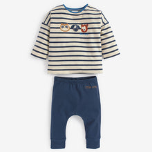 Load image into Gallery viewer, Navy Blue Character Baby 2 Pack T-Shirt & Leggings Set (0mths-18mths)