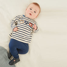 Load image into Gallery viewer, Navy Blue Character Baby 2 Pack T-Shirt & Leggings Set (0mths-18mths)