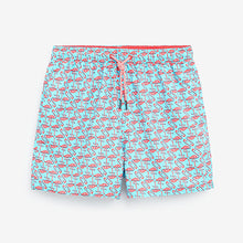 Load image into Gallery viewer, Blue Flamingo Printed Swim Shorts