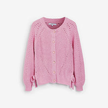 Load image into Gallery viewer, Pink Tie Side Cardigan