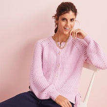 Load image into Gallery viewer, Pink Tie Side Cardigan