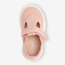 Load image into Gallery viewer, Pink Canvas T-Bar Shoes (Younger Girls)