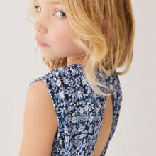 Load image into Gallery viewer, Blue Floral Tiered Maxi Dress (3-12yrs)