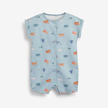 Load image into Gallery viewer, Green Watercolour Character 4 Pack Baby Printed Rompers (0mths-18mts)