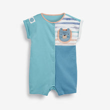 Load image into Gallery viewer, Green Watercolour Character 4 Pack Baby Printed Rompers (0mths-18mts)