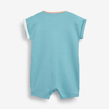 Load image into Gallery viewer, Green Watercolour Character 4 Pack Baby Printed Rompers (0mths-18mts)