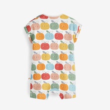 Load image into Gallery viewer, Bright Appel Print 3 Pack Baby Rompers (0mths-18mths)