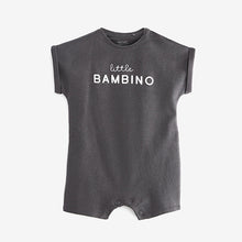 Load image into Gallery viewer, Black/White Print 3 Pack Baby Rompers (0mths-18mths)