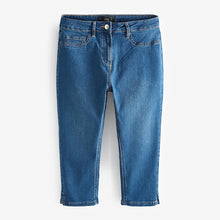 Load image into Gallery viewer, Dark Blue Pedal Pusher Cropped Jeans