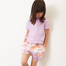 Load image into Gallery viewer, Pink/Purple Tie Dye Jersey Shorts (3-12yrs)