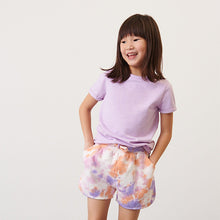 Load image into Gallery viewer, Pink/Purple Tie Dye Jersey Shorts (3-12yrs)