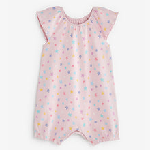 Load image into Gallery viewer, Pastel Pink Unicorn Baby 4 Pack Rompers (0mths-18mths)