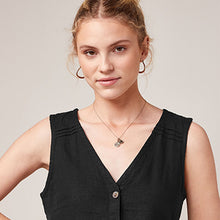 Load image into Gallery viewer, Black Linen Blend Sleeveless Top