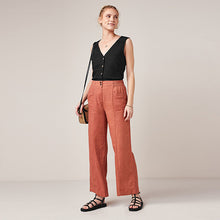 Load image into Gallery viewer, Black Linen Blend Sleeveless Top