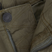 Load image into Gallery viewer, Khaki Green Belted Cargo Shorts
