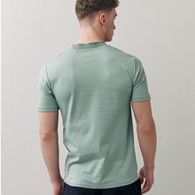 Load image into Gallery viewer, Green Navy Blue Vertical Stripe T-Shirt