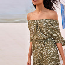 Load image into Gallery viewer, Khaki Green Off Shoulder Jumpsuit