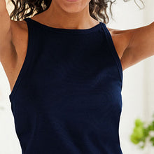 Load image into Gallery viewer, Navy Blue Ikat Cotton Vest Pyjama Short Set