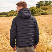 Load image into Gallery viewer, Navy Blue/Red Shower Resistant Lightweight Quilted Jacket