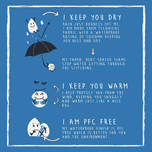 Load image into Gallery viewer, Light Blue Dinosaur Waterproof Jacket (3mths-5yrs)