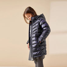 Load image into Gallery viewer, Navy Blue Shower Resistant Padded Coat (3-12yrs)
