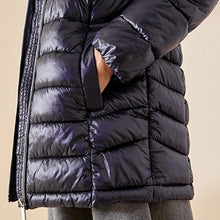 Load image into Gallery viewer, Navy Blue Shower Resistant Padded Coat (3-12yrs)