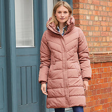 Load image into Gallery viewer, Pink Shower Resistant Padded Hooded Coat