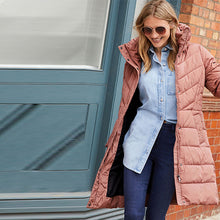 Load image into Gallery viewer, Pink Shower Resistant Padded Hooded Coat