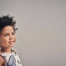 Load image into Gallery viewer, White Disney Print Sleeveless Dress (3mths-5yrs)