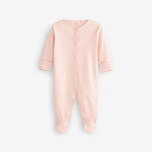 Load image into Gallery viewer, Pale Pink Delicate Bunny 4 Pack Baby Sleepsuits (0mth-18mths)
