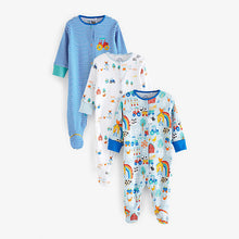 Load image into Gallery viewer, Multi Baby Sleepsuits 3 Pack (0mth-18mths)
